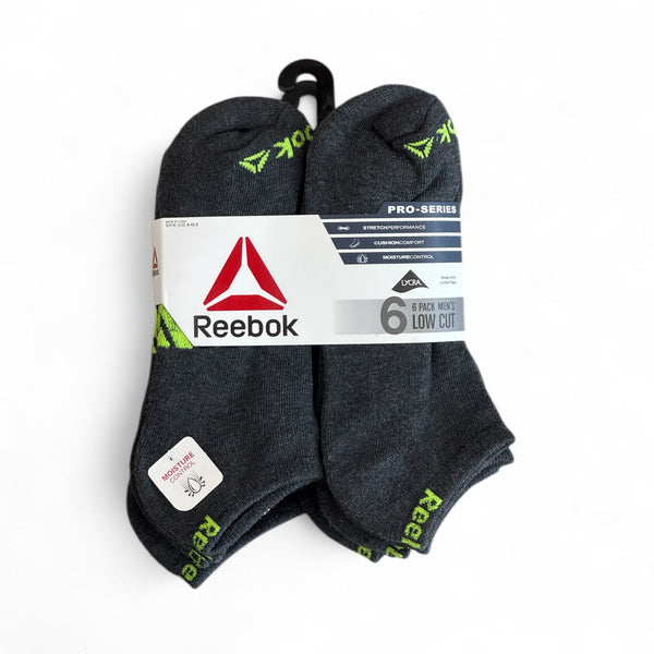 Reebok Men's Pro-Series Low Cut Socks Pack of 6