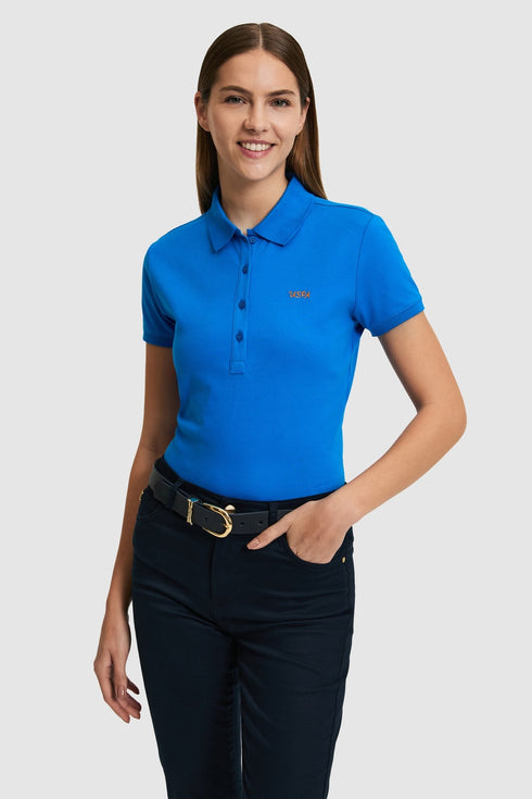Uspa Blue Basic Polo Shirt