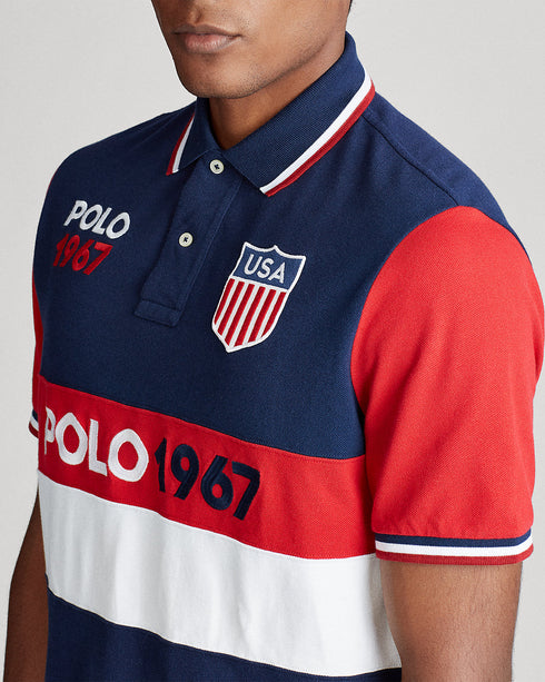 RALPH LAUREN CUSTOM SLIM FIT SHIELD POLO