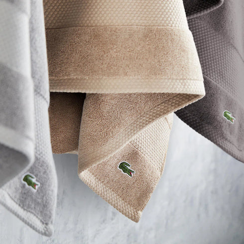 Lacoste Heritage 30X54 Cotton Bath Towel, 100% Supima Cotton, Micro-Fresh® Anti-Microbial
