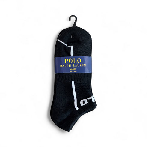 Ralph Lauren Black Low Cut Socks Pack Of 6