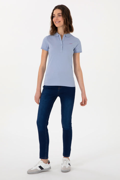 Uspa Light Blue Basic Polo Shirt