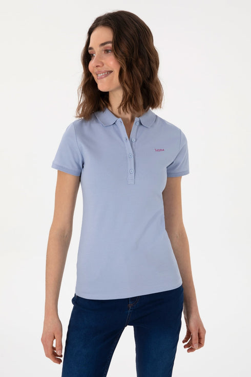 Uspa Light Blue Basic Polo Shirt