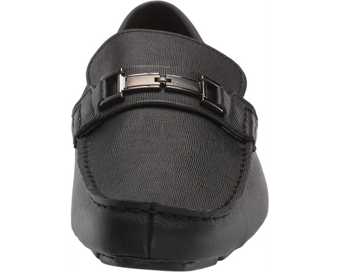 Calvin Klein Magnus Men's Slip-On Loafer in Black Weave Emboss