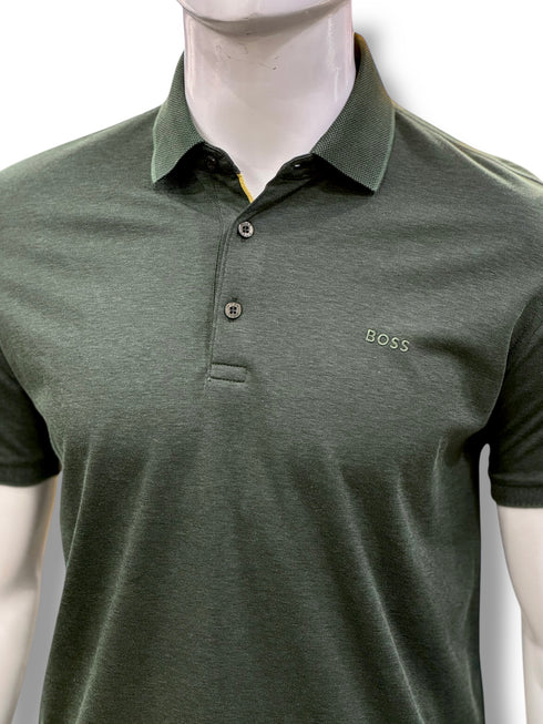 Boss Logo-Embroidered Soft Cotton Polo Shirt