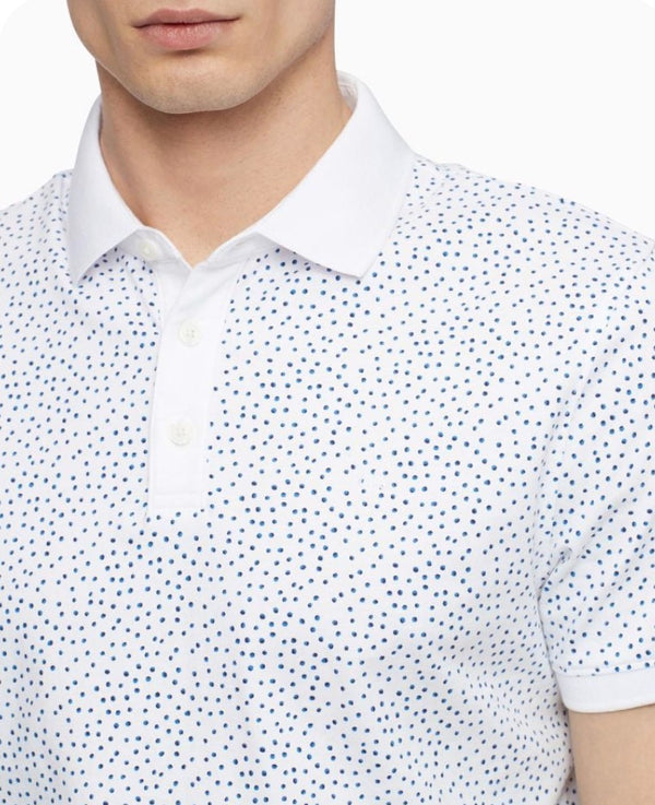 Calvin Klein Dot Print Soft Polo Shirt