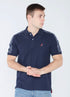Nautica Navy Blue Men's Polo Neck T-Shirt