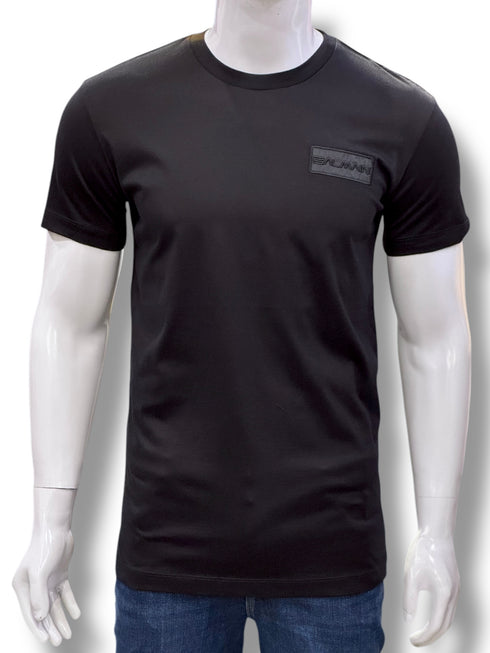 Balmain Patch Logo Cotton T Shirt