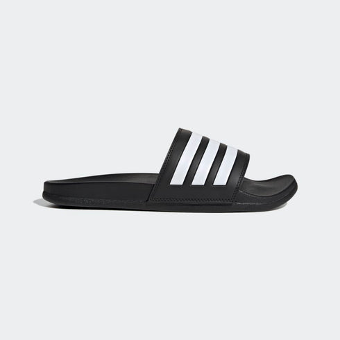 Adidas Stripes Adilette Comfort Slides Black & White