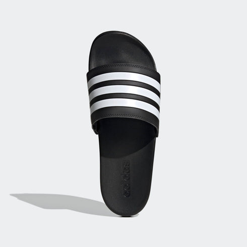 Adidas Stripes Adilette Comfort Slides Black & White
