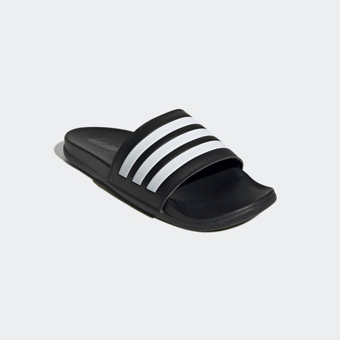 Adidas Stripes Adilette Comfort Slides Black & White