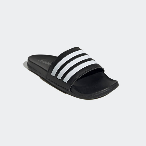 Adidas Stripes Adilette Comfort Slides Black & White