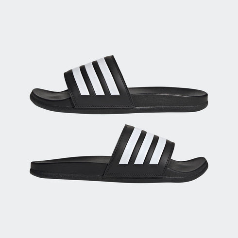 Adidas Stripes Adilette Comfort Slides Black & White