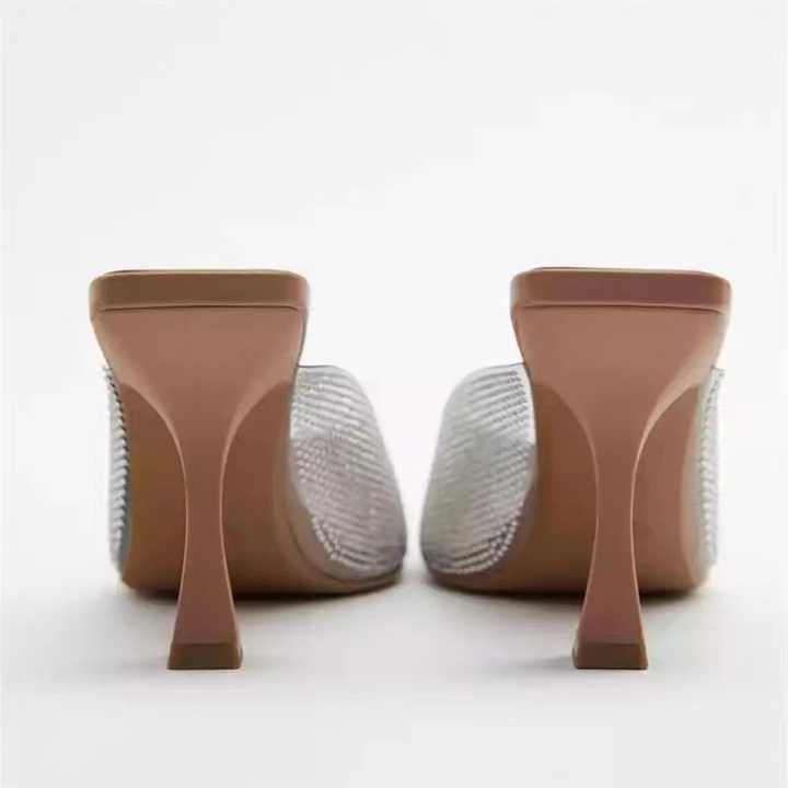 ZARA Rhinestone/Clear Heels!