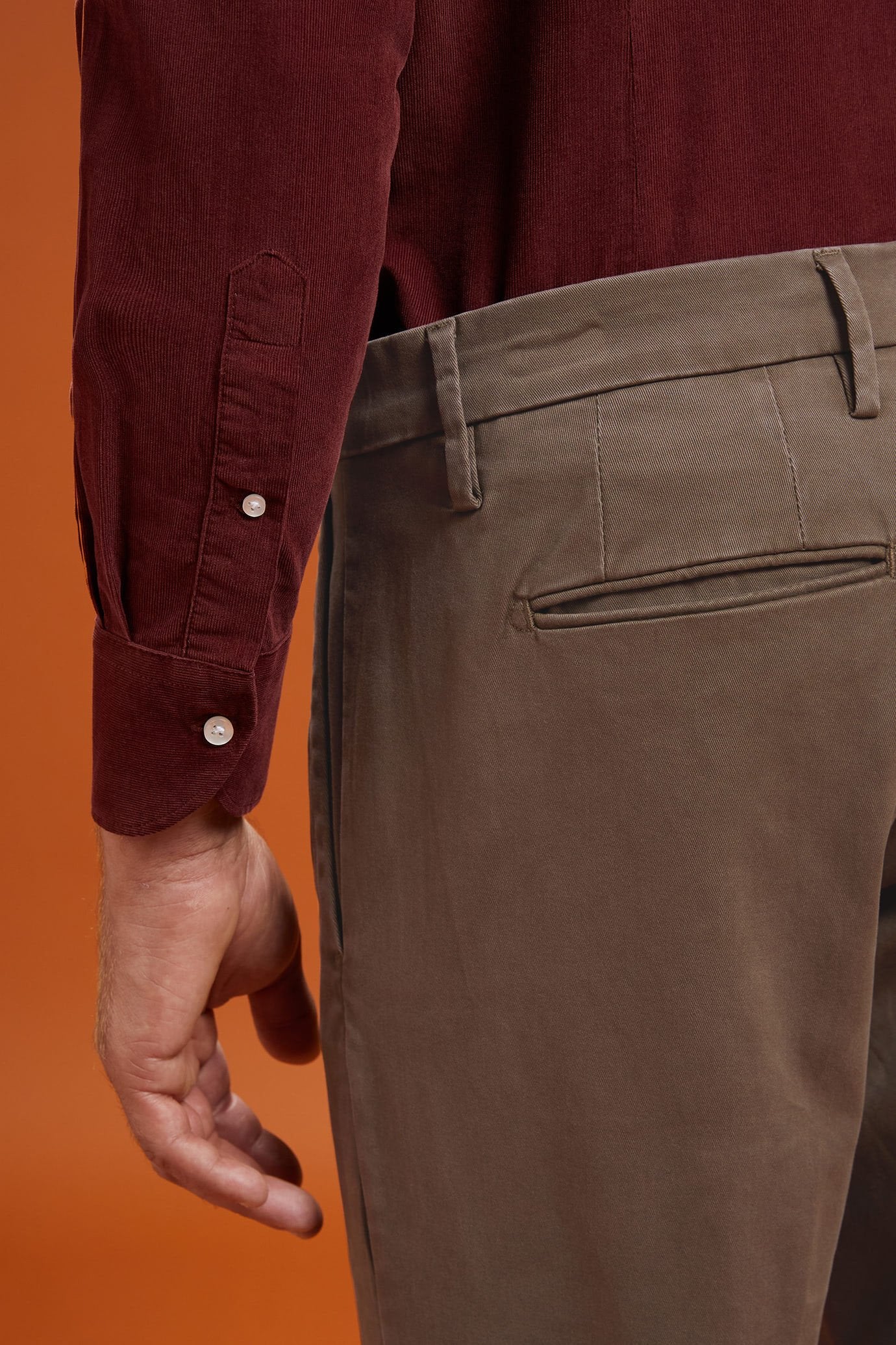Doppel Ganger Men's classic twill chinos in a perfect fit