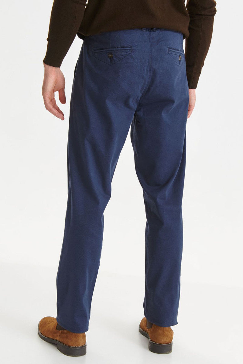 Top Secret Mens Chinos Texture Print Slim Fit