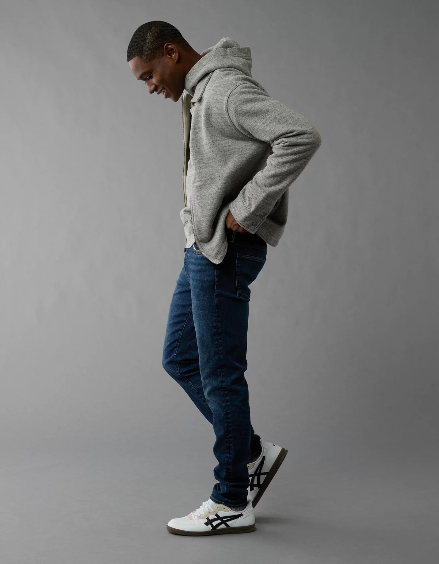 American Eagle Men Blue AirFlex+ Athletic Slim Jeans