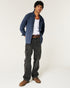 Hollister LONG-SLEEVE OXFORD SHIRT Navy