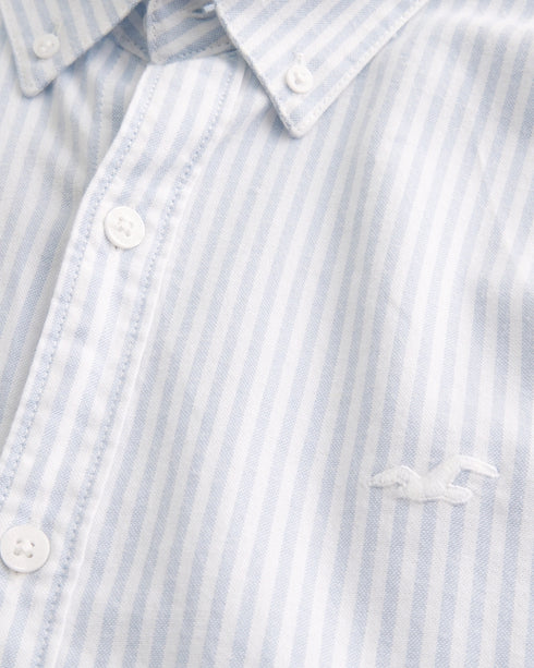 Hollister LONG-SLEEVE OXFORD SHIRT Light Blue Stripe