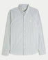 Hollister LONG-SLEEVE OXFORD SHIRT Teal Gray Stripe