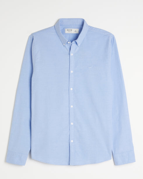 Hollister LONG-SLEEVE OXFORD SHIRT Light Blue