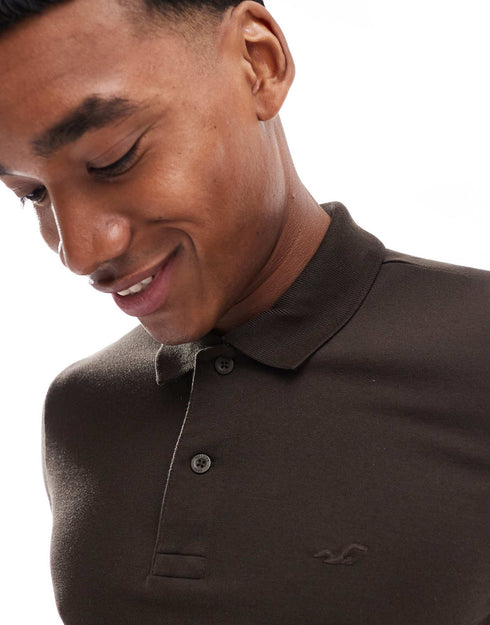 HOLLISTER ICON POLO BROWN