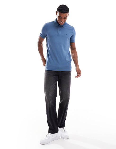 HOLLISTER ICON POLO SKY BLUE