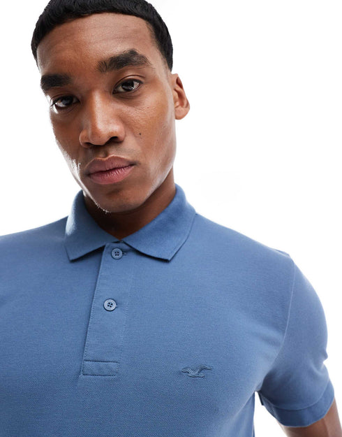 HOLLISTER ICON POLO SKY BLUE