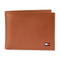 Tommy Hilfiger Men's Leather Wallet - Thin Sleek Casual Bifold With 6 Credit Card Pockets And Removable ID Window, British Tan
