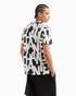 Armani Exchange REGULAR FIT T-SHIRT WITH MAXI ALLOVER LOGO IN HEAVY COTTON
