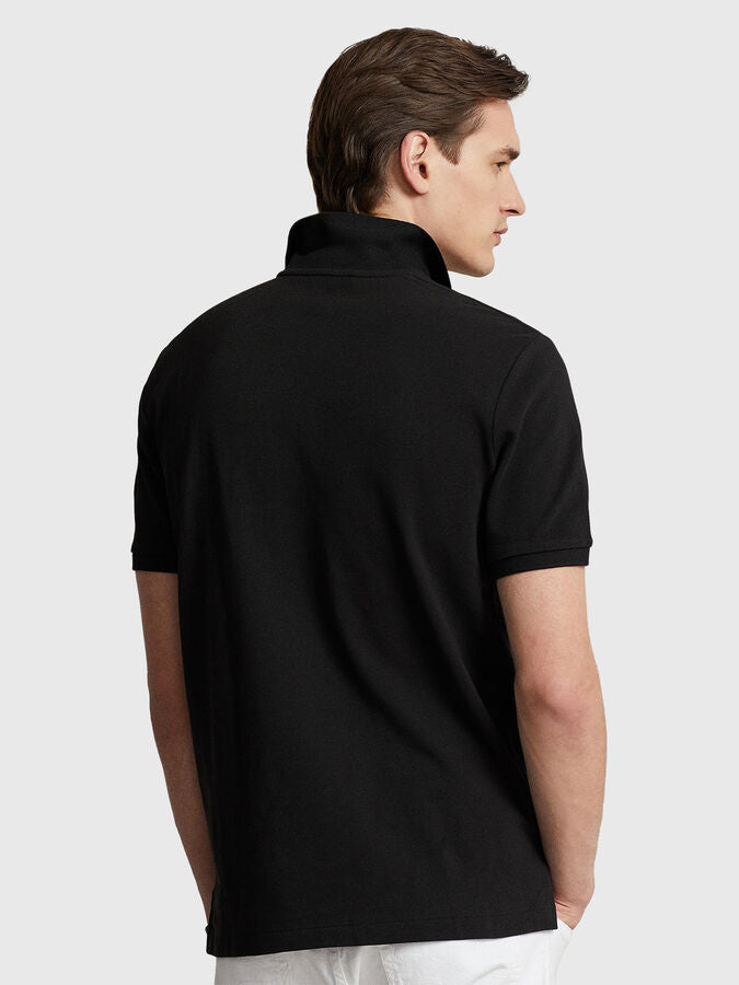 Ralph Lauren Big Pony Mesh Polo Shirt (Custom SlimFit) Black