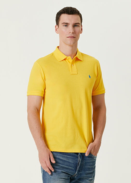 Ralph Lauren Small Pony Mesh Polo Shirt (Custom SlimFit) Yellow