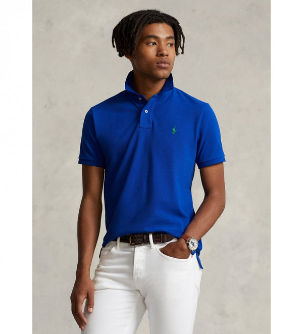 Ralph Lauren Small Pony Mesh Polo Shirt (Custom SlimFit) Royal Blue