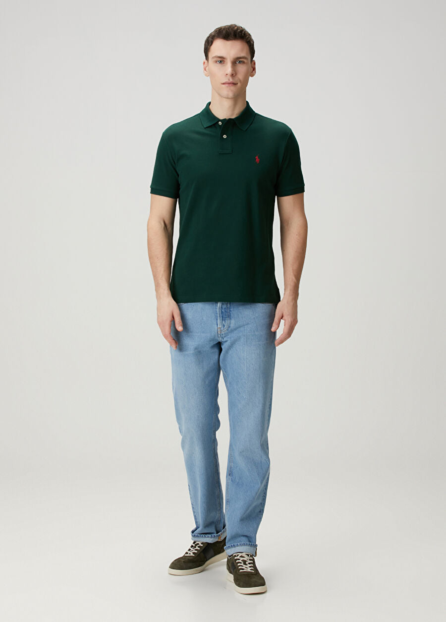 Ralph Lauren Small Pony Mesh Polo Shirt (Custom SlimFit) Dark Green