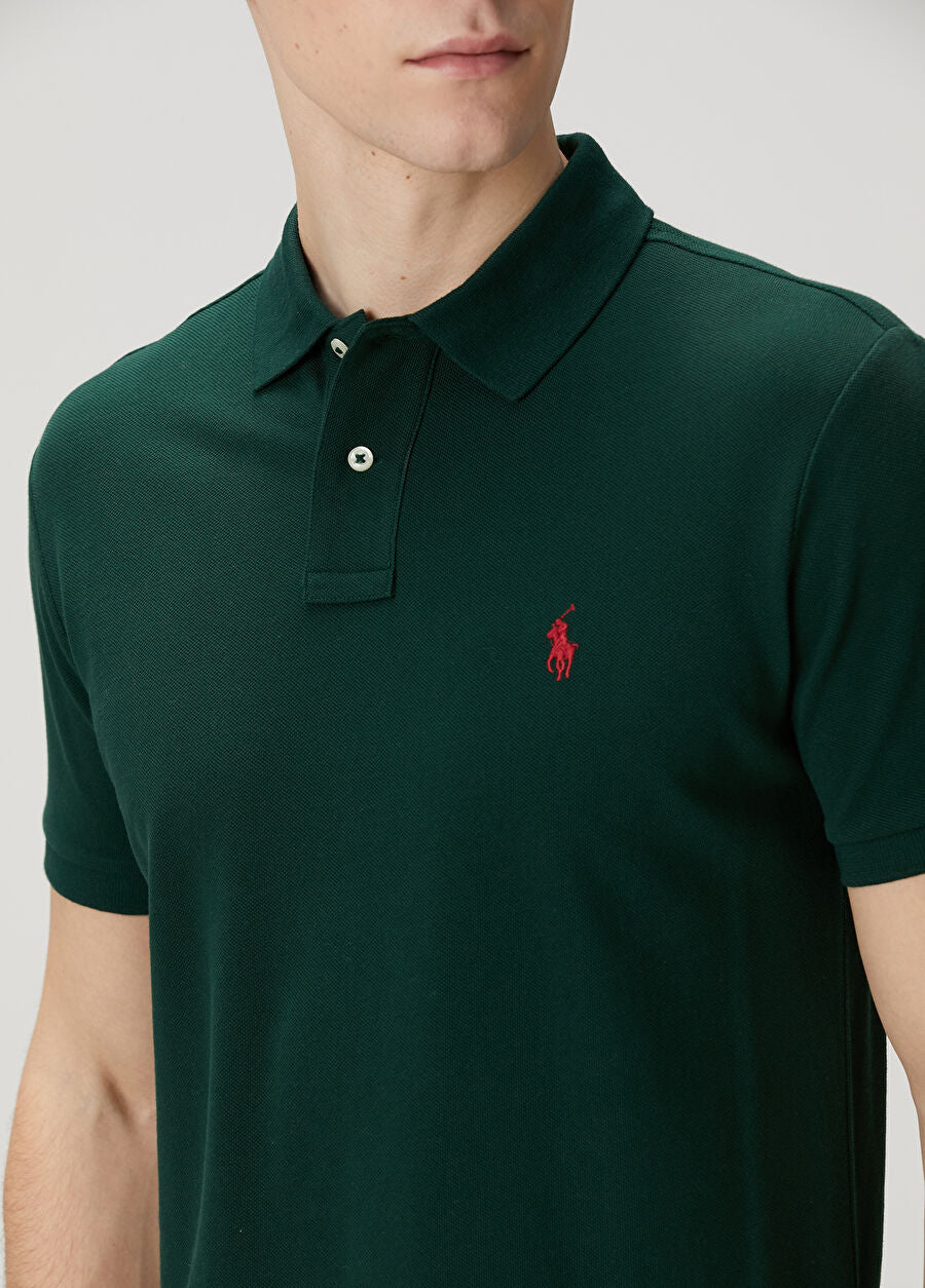 Ralph Lauren Small Pony Mesh Polo Shirt (Custom SlimFit) Dark Green