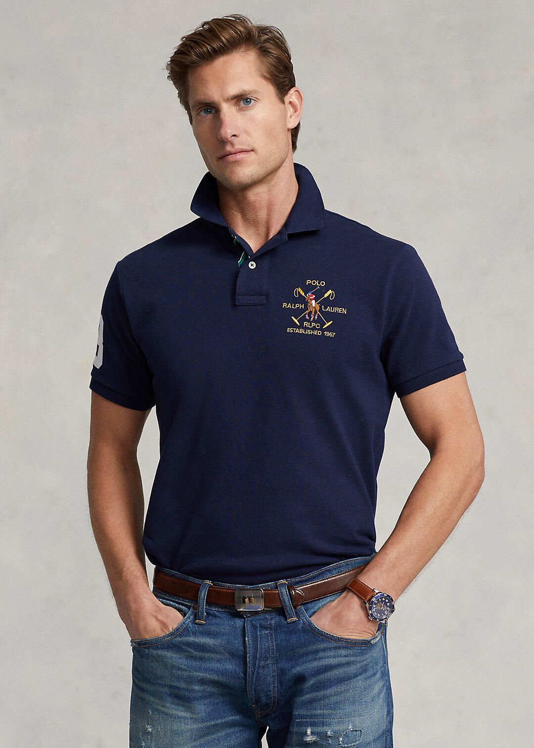 RALPH LAUREN MESH POLO SHIRT CUSTOM SLIM FIT