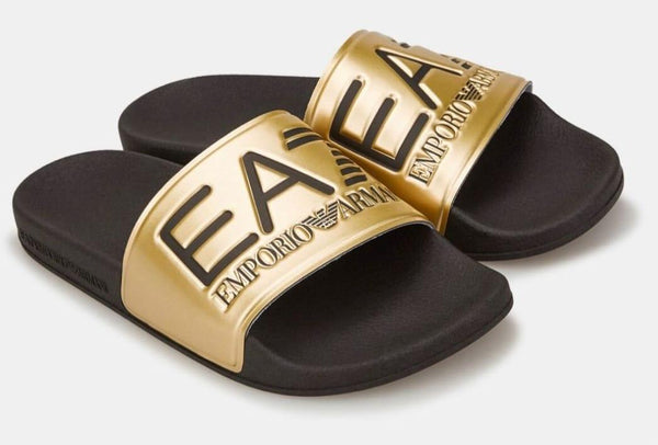EMPORIO ARMANI Sliders with oversized logo