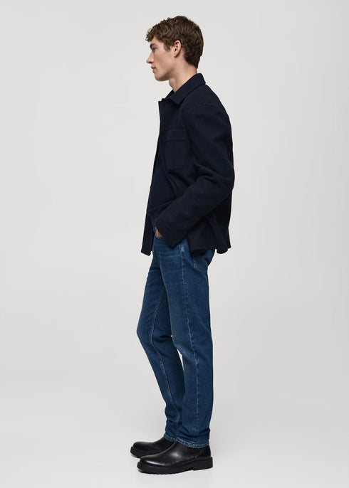 MANGO Slim Blue Denim