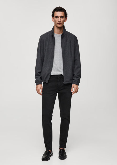 MANGO Slim Black Denim