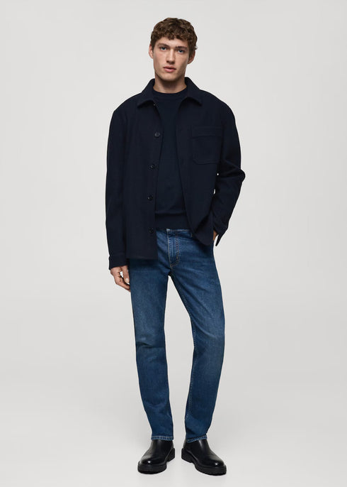 MANGO Slim Blue Denim