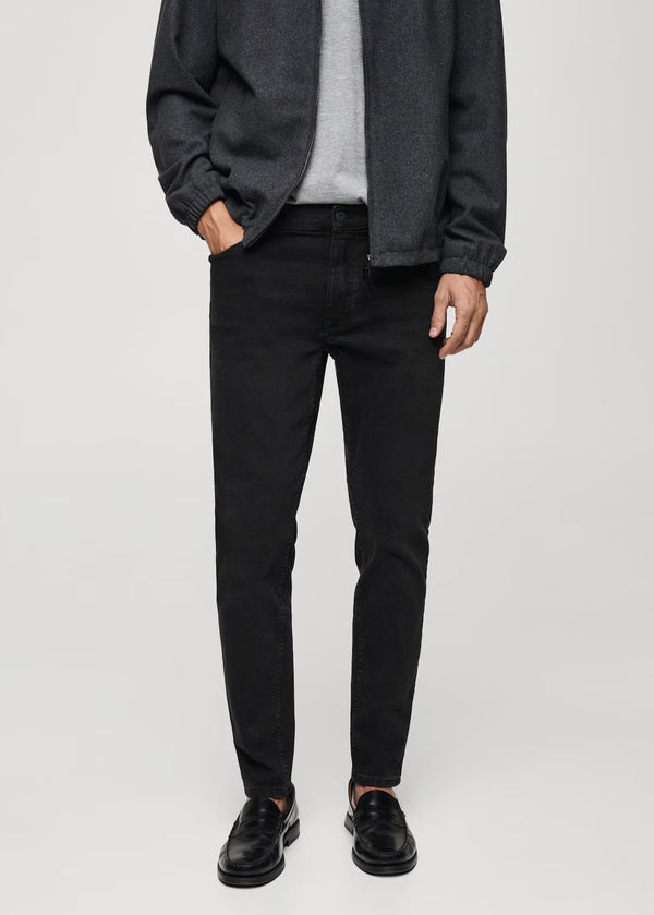 MANGO Slim Black Denim