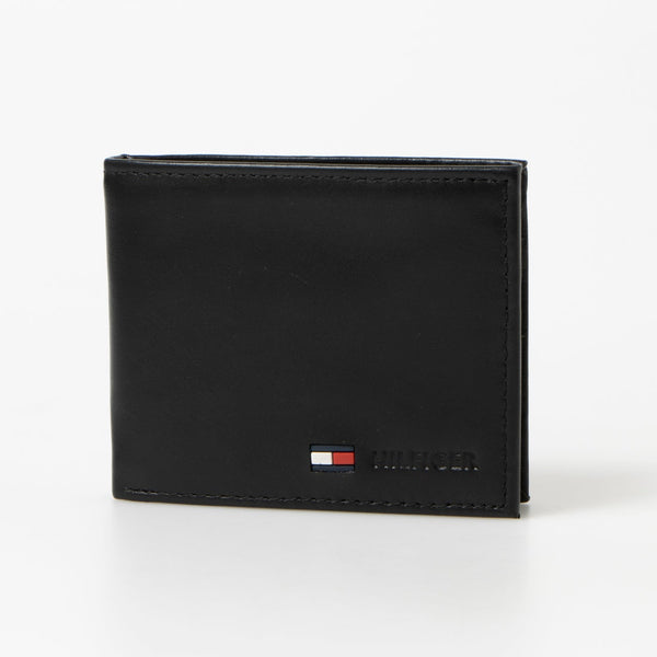 Tommy Hilfiger Men's Leather Wallet, Black Stockton