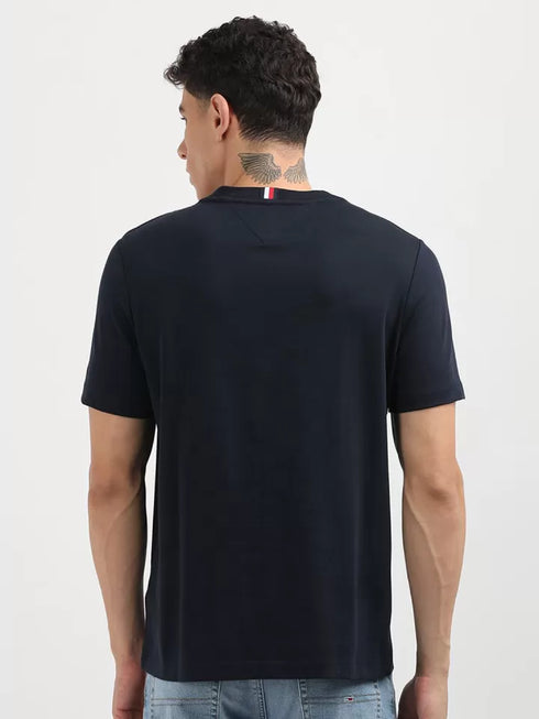 TOMMY HILFIGER SCROLL GRAPHIC TEE BLACK SLIM-FIT