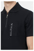 Balmain Zip Polo Shirt With Logo