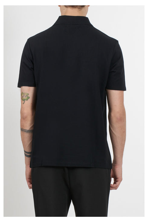 Balmain Zip Polo Shirt With Logo