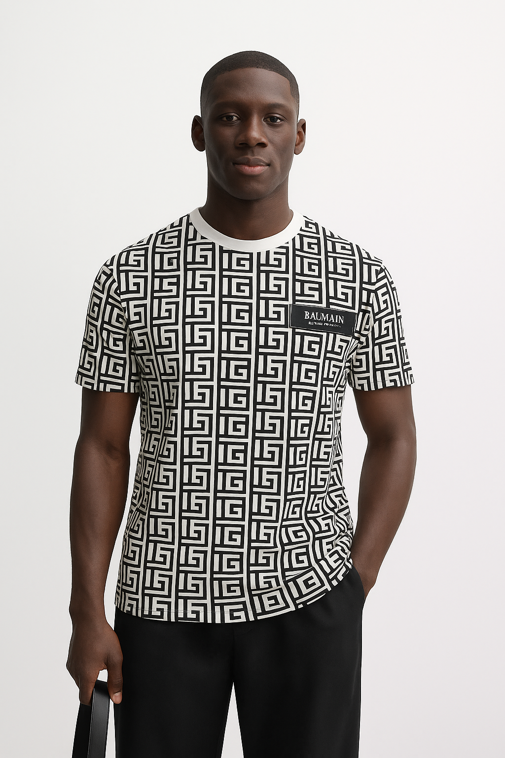 BALMAIN Labyrinth jacquard T-shirt