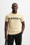 Boss Logo Print T-Shirt Yellow