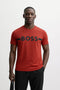 Boss Logo Print T-Shirt Orange