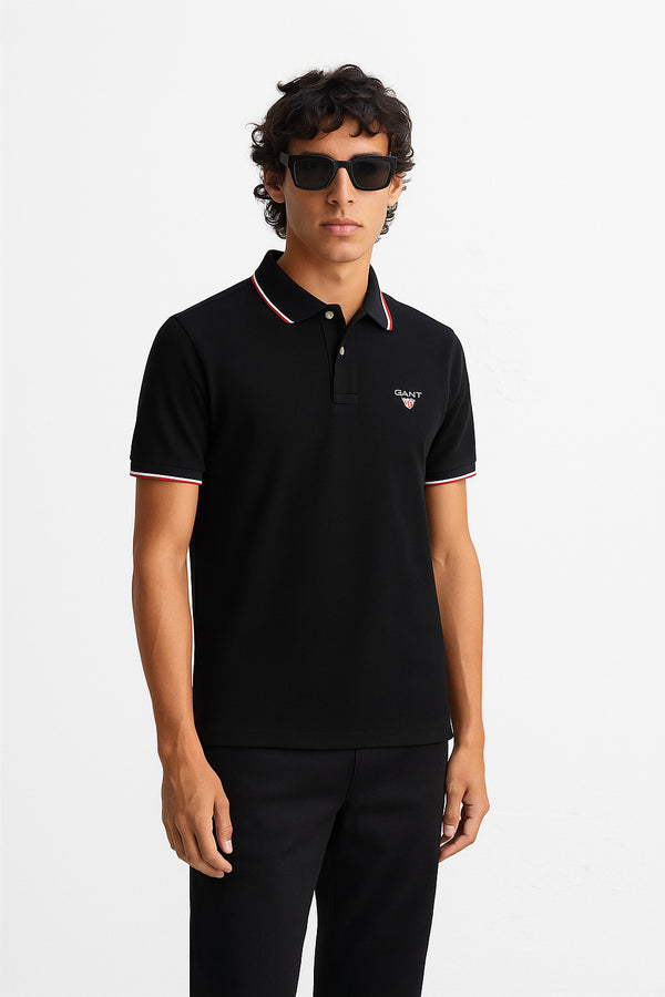 GANT PIQUE POLO BLACK