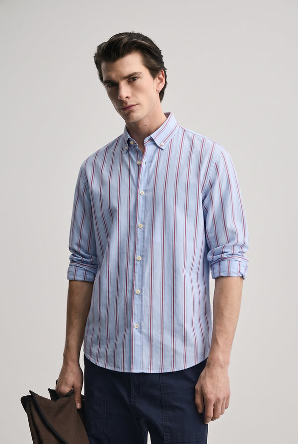 Zara Button Down Stripe Shirt Slim Fit